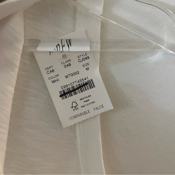 J Crew Shirt Womens White Girlfriend pocket tank top medium CJ049 NWT - Picture 9 of 14